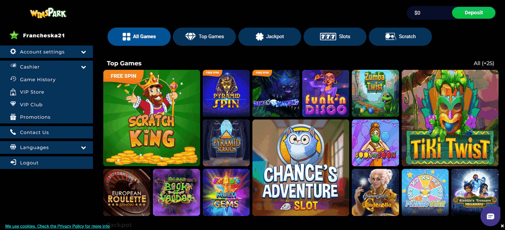 Classement autrichien 2025 du casino en ligne WinsPark