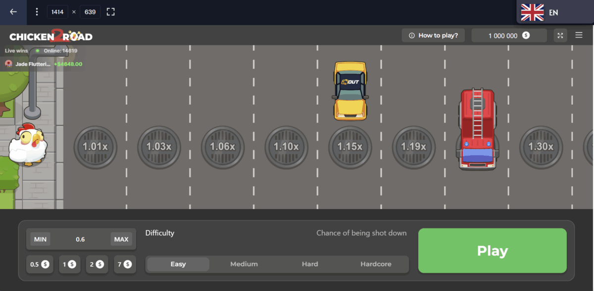 casino chicken road game