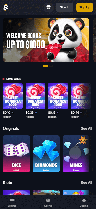 Bitfortune for Canada Embrace Anonymous Play